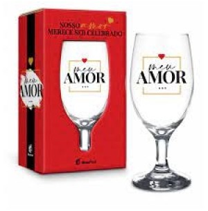 TAÇA VIDRO WINDSOR 330ML NOSSO AMOR MERCECE SER CELEBRADO