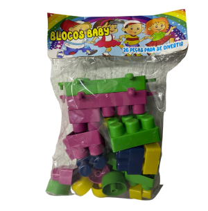 PEDAGÓGICO BLOCOS MONTAR 26 PEÇAS