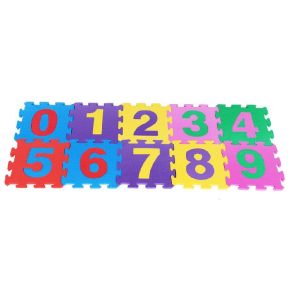 TAPETE EVA NÚMERO 29X29X0,7CM 10UN