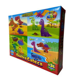 QUEBRA CABEÇA 4X1 DINOSSAUROS