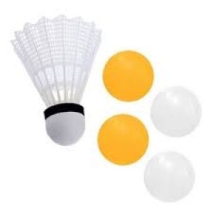 KIT PETECA BOLA PING PONG 6PÇS