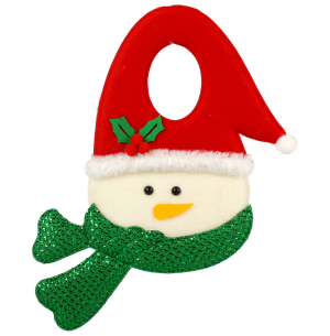 ENFEITE PORTA MAÇANETA PAPAI NOEL 28CM