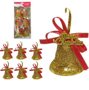 ENFEITE SINO C/GLITTER  5CM 6UN