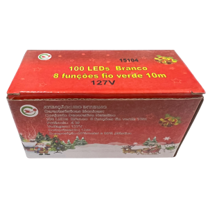 PISCA LED FIO VERDE 8 FUNÇOES 100L BRANCO