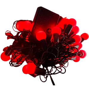 PISCA CORDÃO 50 LEDS BOLA VERMELHO