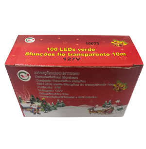 PISCA LED FIO TRANSPARENTE 8 FUNÇOES 100L VERDE