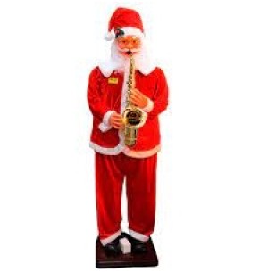 PAPAI NOEL 180CM MUSICAL MOVIMENTO SENSOR SAXOFONE