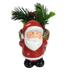 CERÂMICA VASO PAPAI NOEL AZEVINHO 13CM