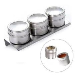 PORTA CONDIMENTO INOX MAGNETICO 3PÇS