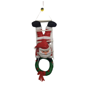 PAPAI NOEL NA ESCADA 75CM C/ GUIRLANDA