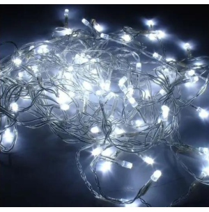 PISCA LED FIO TRANSPARENTE 8 FUNÇÕES 100L BRANCO 9M