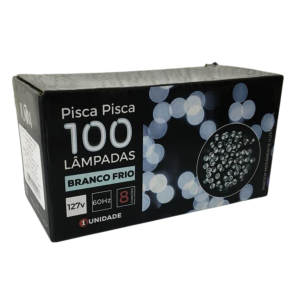 PISCA LED FIO TRANSPARENTE 8 FUNÇÕES 100L BRANCO 9M