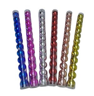 BOLA TUBO 4CM 12UN FACETADA SORTIDA