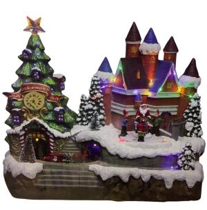 CENÁRIO NATALINO CASA MOV.LED 34X21X27CM