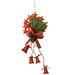 ENFEITE PORTA ESTRELA SINO PINHA 31CM