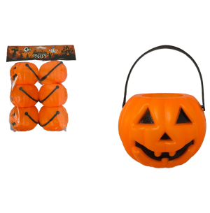 HALLOWEEN CESTA ABÓBORA 5CM 6UN