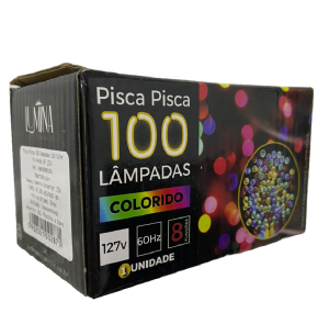 PISCA LED FIO VERDE 8 FUNÇÕES 100L COR 9 METROS