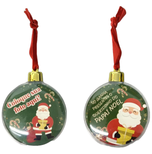 BOLA ACRÍLICO PORTA FOTO 7CM ACHATADA