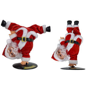 PAPAI NOEL 25CM MUSICAL MOVIMENTO C/BASE GIRATORIA