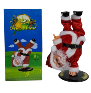 PAPAI NOEL 25CM MUSICAL MOVIMENTO C/BASE GIRATORIA