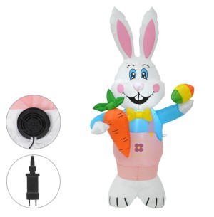 PÁSCOA COELHO INFLÁVEL LED 120CM