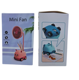 MINI VENTILADOR PORTÁTIL 20CM USB COM APONTADOR CARRO