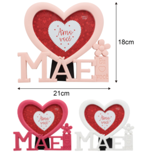 PORTA FOTO PLÁST.10X15CM CORAÇÃO MÃE