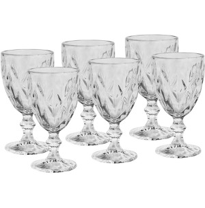 TAÇA VIDRO 340ML 6UN CRISTAL