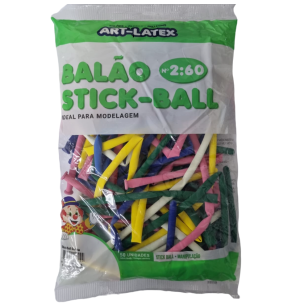 BALÃO STICK BALL 260 SORTIDO C/50