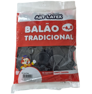 BALÃO 6.5 PRETO C/50