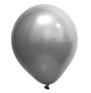 BALÃO AMALU CROMADO 9 PRATA C/25