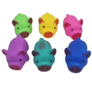 MORDEDOR VINIL MINI PORCO 6PÇS 5CM