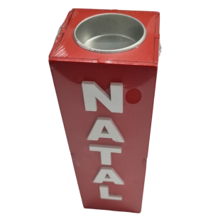 CASTIÇAL MADEIRA 18CM NATAL