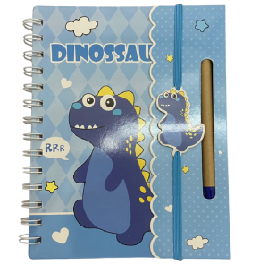 CADERNO ANOT.ESP.14X19CM 60FLS CANETA DINO