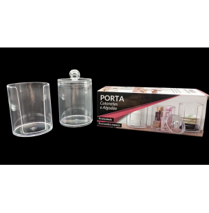ACRÍLICO PORTA COSMÉTICOS 2PÇS