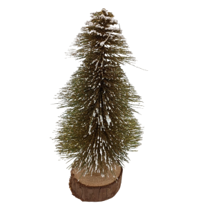 ÁRVORE MINI PINHEIRO 16CM GLITTER FLOCADA