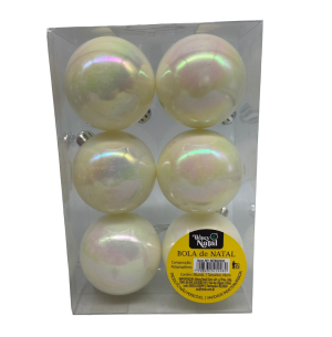  BOLA CX 6CM 6UN PEROLA/ROSA