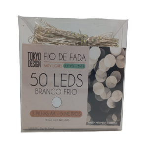 FIO FADA 50 LEDS AP.5M BRANCO
