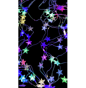 PISCA CORTINA 140 LEDS 8F.COLORIDO 70 ESTRELAS