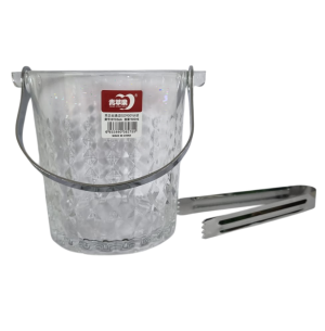 BALDE GELO VIDRO 12X12CM C/PEGADOR