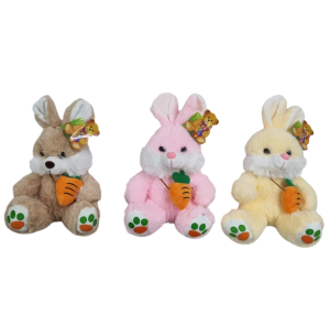 PELÚCIA COELHO SENTADO 20CM CENOURA