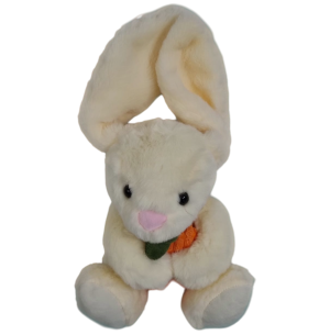 PELÚCIA COELHO SENTADO 20CM CENOURA