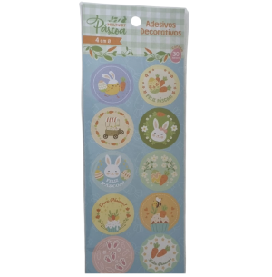 PÁSCOA ADESIVO 4X4CM 30UN