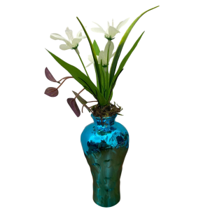 VASO PORC.C/ FLOR 12CM