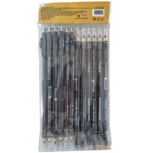 LÁPIS CREON DZ C/ APONTADOR PRETO/MARROM