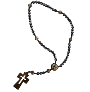 TERÇO MADEIRA 45CM PRETO SÃO MIGUEL