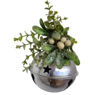  ENFEITE SINO METAL 15CM BONINA GALHO AZEVINHO GLITTER