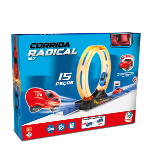 PISTA CARRO CORRIDA RADICAL 15PÇS