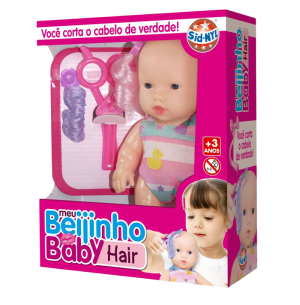 BONECA MEU BEIJINHO BABY HAIR