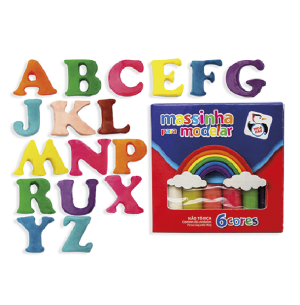 MASSINHA MODELAR 28PÇS LETRAS
